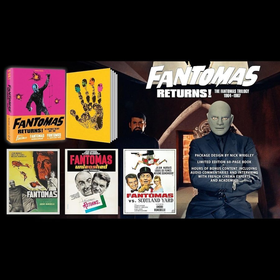 FANTÔMAS RETURNS!: THE FANTÔMAS TRILOGY 1964-67 | Blu-ray | Eureka Entertainment