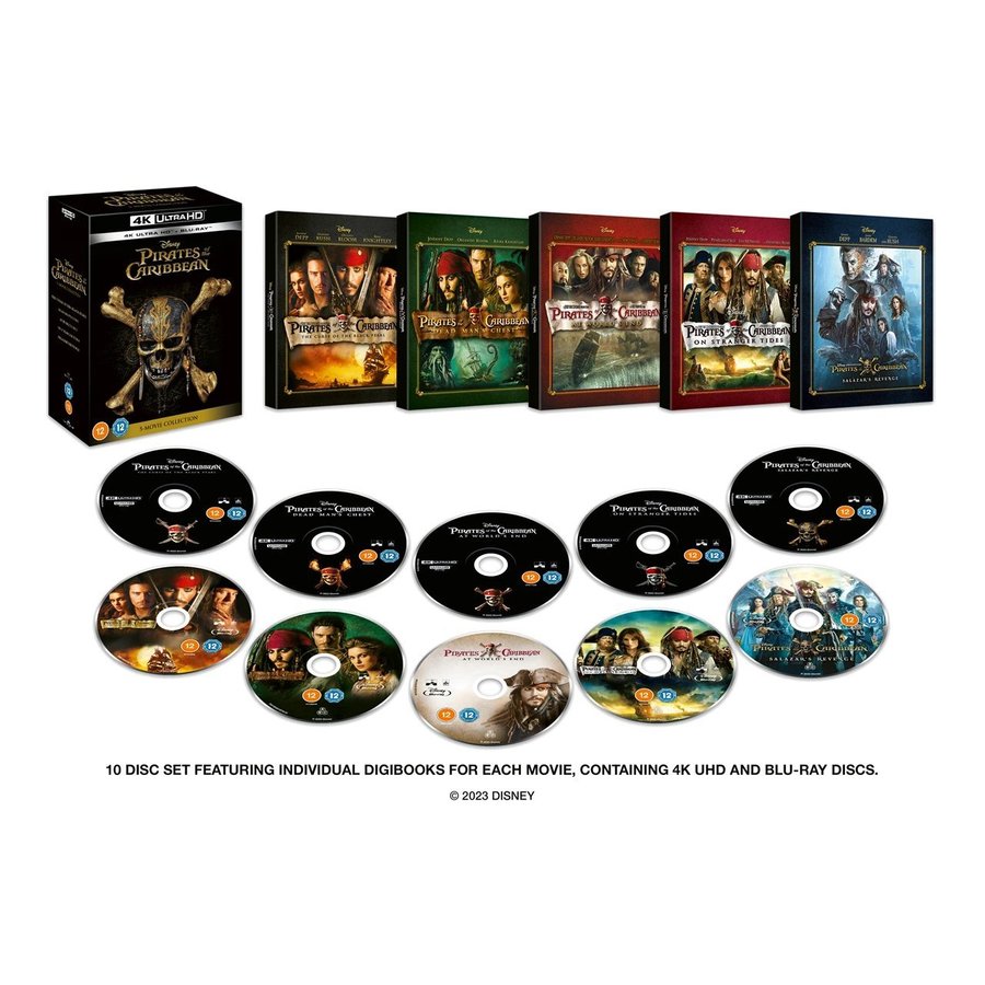 PIRATES OF THE CARIBBEAN: THE COMPLETE COLLECTION | 4K UHD + Blu-ray | Disney / Buena Vista